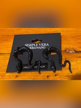 Kohl's Black Snake Hoop Earrings